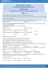 Đề tham khảo thi THPT môn Hóa - Đề số 9 (hay, chi tiết)